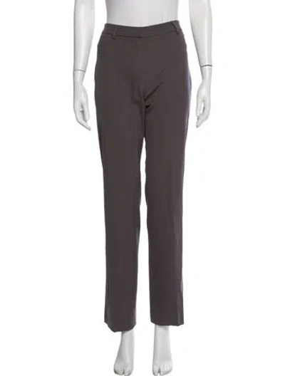 Pre-owned Brunello Cucinelli Virgin Wool Straight Leg Pants In Grey