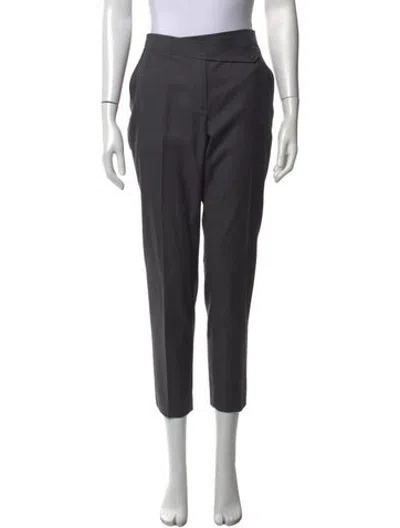 Pre-owned Brunello Cucinelli Virgin Wool Straight Leg Pants In Grey