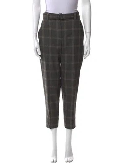 Pre-owned Brunello Cucinelli Virgin Wool Straight Leg Pants In Neutral