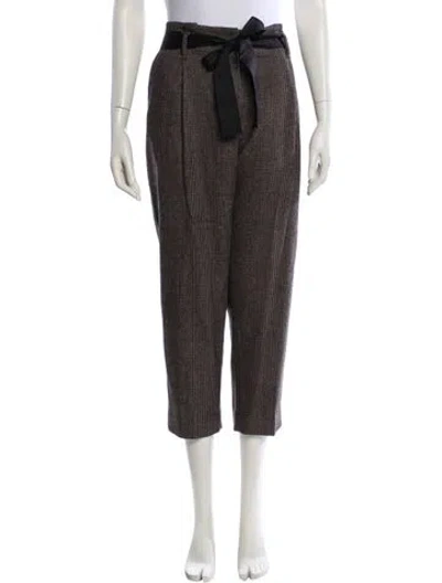 Pre-owned Brunello Cucinelli Virgin Wool Straight Leg Pants In Neutral