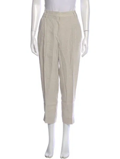 Pre-owned Brunello Cucinelli Virgin Wool Straight Leg Pants In Neutral