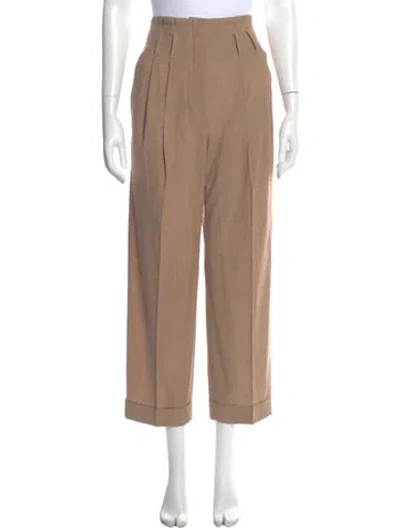 Pre-owned Brunello Cucinelli Virgin Wool Straight Leg Pants In Neutral