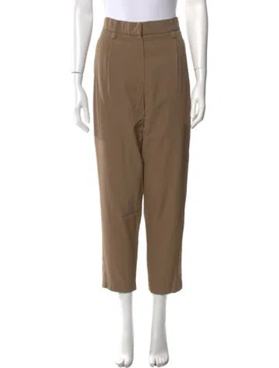 Pre-owned Brunello Cucinelli Virgin Wool Straight Leg Pants In Neutral