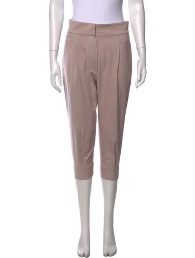 Pre-owned Brunello Cucinelli Virgin Wool Straight Leg Pants In Pink