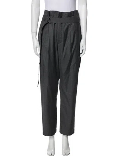 Pre-owned Brunello Cucinelli Virgin Wool Straight Leg Pants W/ Tags In Gray
