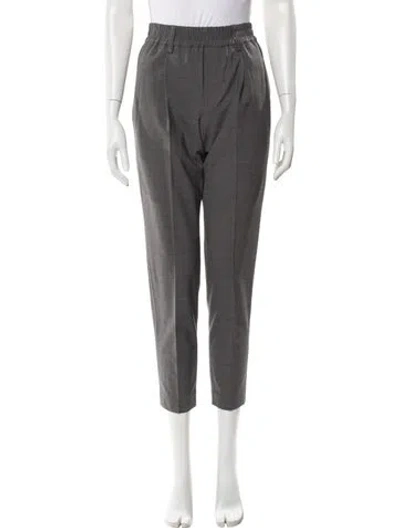 Pre-owned Brunello Cucinelli Virgin Wool Straight Leg Pants W/ Tags In Gray