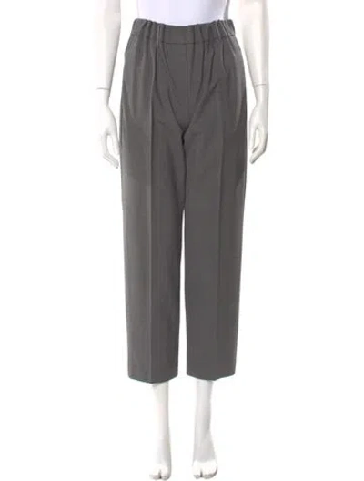 Pre-owned Brunello Cucinelli Virgin Wool Straight Leg Pants W/ Tags In Gray