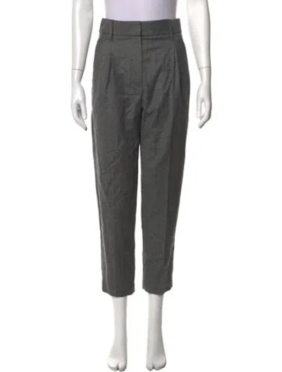 Pre-owned Brunello Cucinelli Virgin Wool Straight Leg Pants W/ Tags In Grey