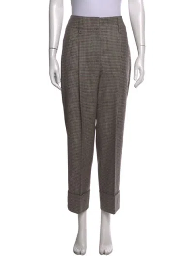 Pre-owned Brunello Cucinelli Virgin Wool Straight Leg Pants W/ Tags In Neutrals
