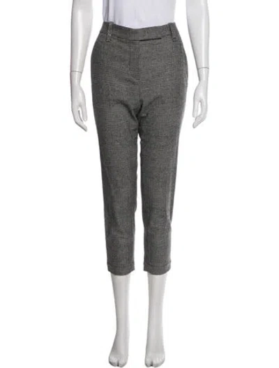 Pre-owned Brunello Cucinelli Virgin Wool Straight Leg Pants In White