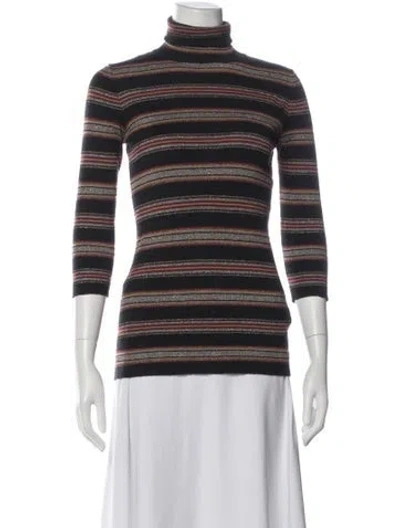 Pre-owned Brunello Cucinelli Virgin Wool Striped Sweater In Multi