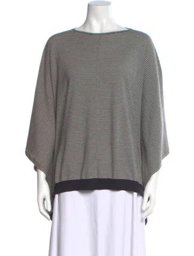 Pre-owned Brunello Cucinelli Virgin Wool Striped Sweater In Multi
