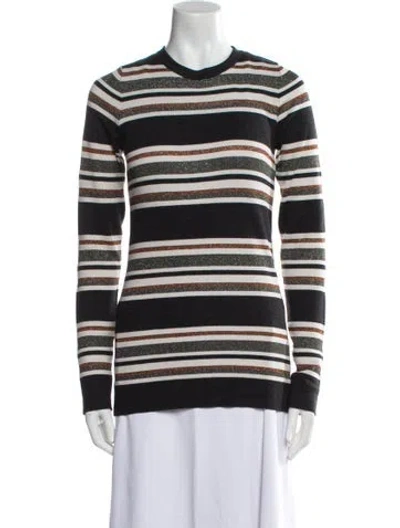 Pre-owned Brunello Cucinelli Virgin Wool Striped Sweatshirt