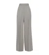 Brunello Cucinelli Wide-leg Wool Trousers In Grey