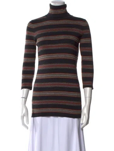 Pre-owned Brunello Cucinelli Virgin Wool Striped Top