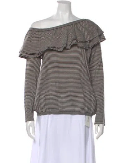 Pre-owned Brunello Cucinelli Virgin Wool Striped Top In Multi