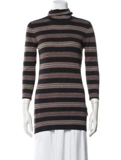 Pre-owned Brunello Cucinelli Virgin Wool Striped Top In Multi