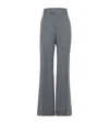 Brunello Cucinelli Pinstriped Wool Trousers In Green