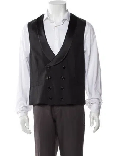 Pre-owned Brunello Cucinelli Virgin Wool Suit Vest W/ Tags In Black