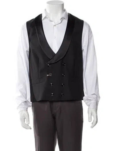 Pre-owned Brunello Cucinelli Virgin Wool Suit Vest W/ Tags In Black