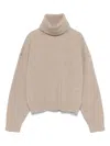 Brunello Cucinelli Women English Rib Turtle-neck Sweater In Neutral