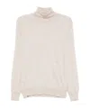 Brunello Cucinelli Men Turtle-neck Fine Gauge Sweater In Neutral