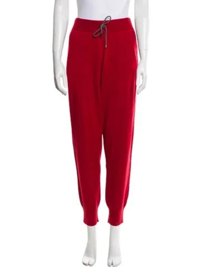 Pre-owned Brunello Cucinelli Virgin Wool Sweatpants W/ Tags In Red