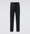 Brunello Cucinelli Virgin Wool Tapered Pants In Black