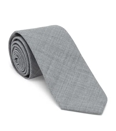 Brunello Cucinelli Virgin Wool Tie In Grey
