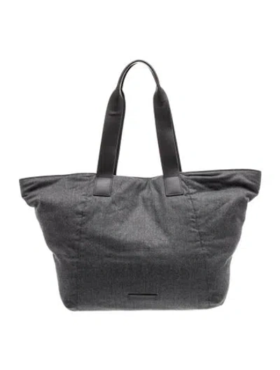 Pre-owned Brunello Cucinelli Virgin Wool Tote In Gray