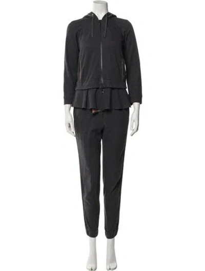 Pre-owned Brunello Cucinelli Virgin Wool Tracksuit In Gray