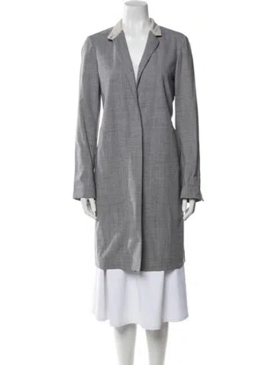 Pre-owned Brunello Cucinelli Virgin Wool Trench Coat In Gray