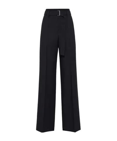 Brunello Cucinelli Virgin Wool Trousers In Black