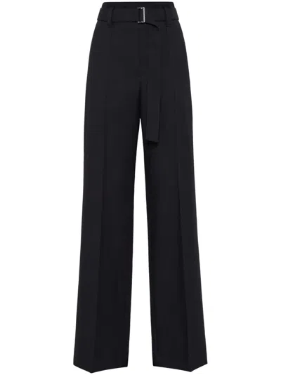 Brunello Cucinelli Virgin Wool Trousers In Black