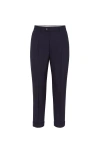 Brunello Cucinelli Tapered-leg Wool Trousers In Blue