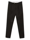 Brunello Cucinelli Virgin Wool Trousers In Brown