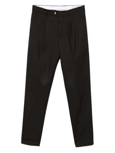 Brunello Cucinelli Virgin Wool Trousers In Brown