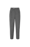 Brunello Cucinelli Virgin Wool Trousers In Gray