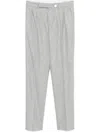Brunello Cucinelli Virgin Wool Trousers In Grey