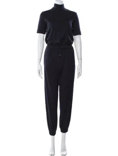 Pre-owned Brunello Cucinelli Virgin Wool Turtleneck Jumpsuit In Blue