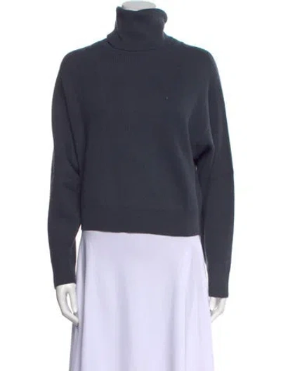 Pre-owned Brunello Cucinelli Virgin Wool Turtleneck Sweater In Blue
