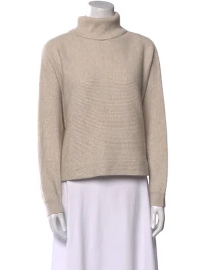 Pre-owned Brunello Cucinelli Virgin Wool Turtleneck Sweater In Neutral