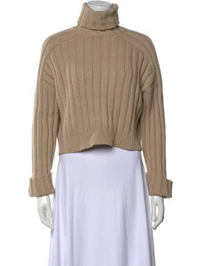 Pre-owned Brunello Cucinelli Virgin Wool Turtleneck Sweater In Neutral
