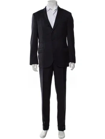 Pre-owned Brunello Cucinelli Virgin Wool Two-piece Blazer In Blue