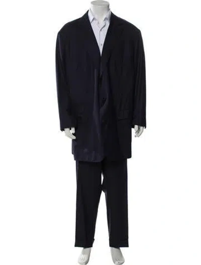 Pre-owned Brunello Cucinelli Virgin Wool Two-piece Suit In Blue
