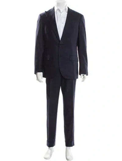 Pre-owned Brunello Cucinelli Virgin Wool Two-piece Suit In Blue