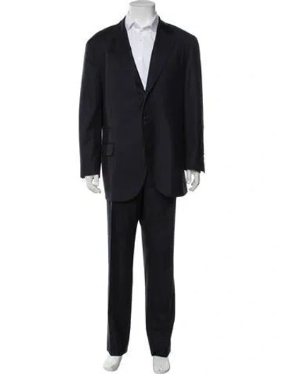 Pre-owned Brunello Cucinelli Virgin Wool Two-piece Suit In Blue