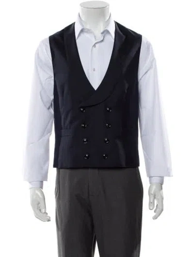 Pre-owned Brunello Cucinelli Virgin Wool Vest In Blue