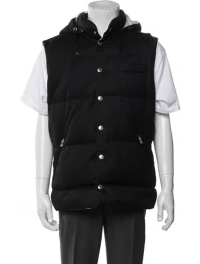 Pre-owned Brunello Cucinelli Virgin Wool Vest In Blue