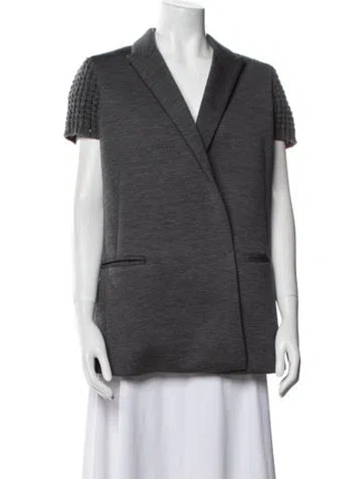Pre-owned Brunello Cucinelli Virgin Wool Vest In Gray